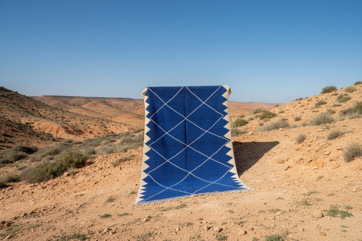 زربية زرقاء - منظر أمامي