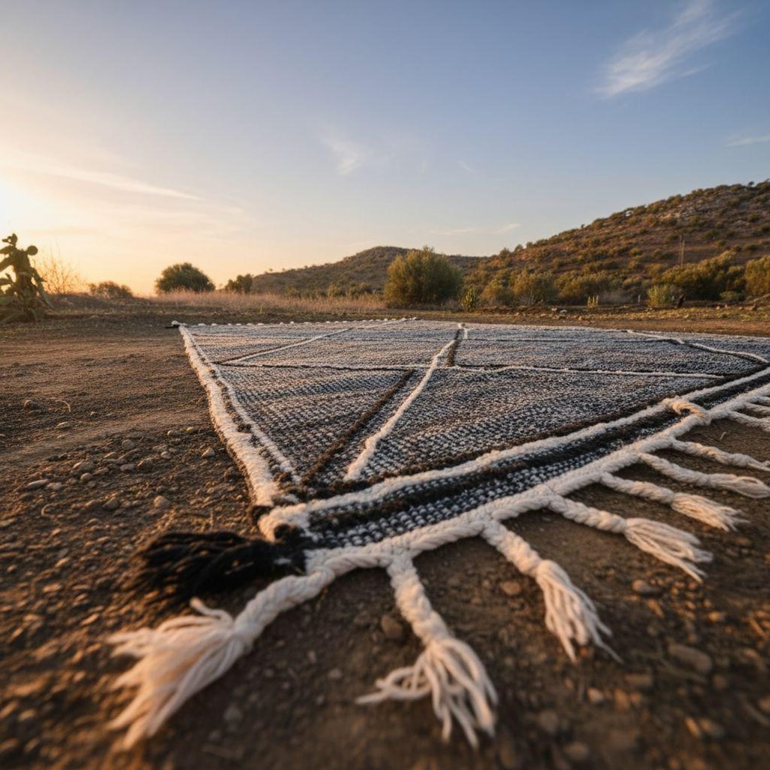 Zanafi Rug Black & White 300x200cm  - Tapis Zanafi